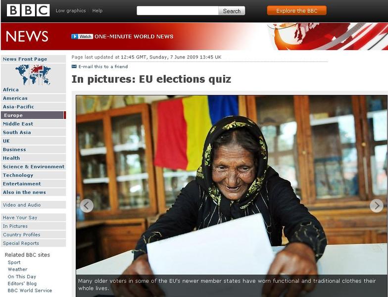 Foto captura BBC cu tiganca romana la vot (c) BBC